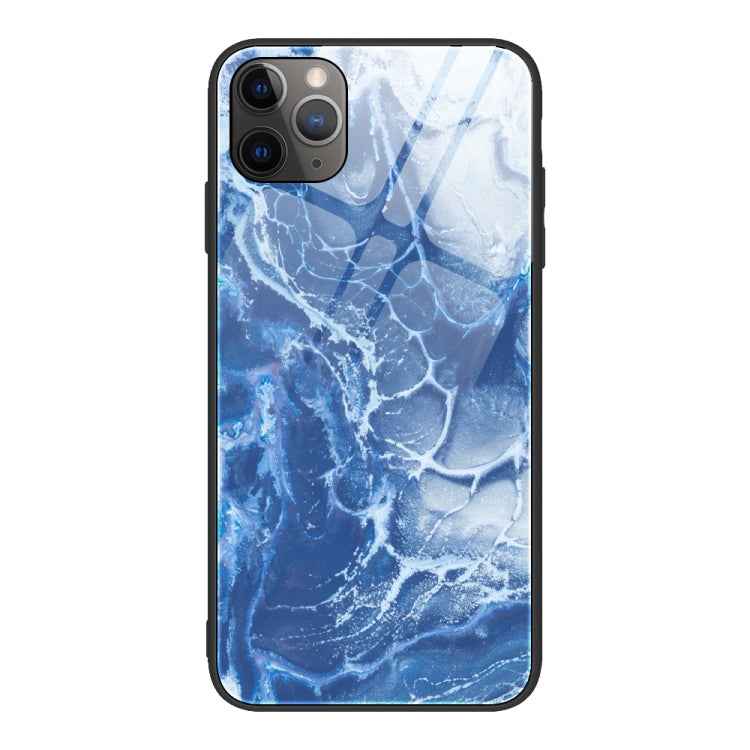 Marble Pattern Glass Protective Case, For iPhone 12 mini, For iPhone 12 Pro Max, For iPhone 11 Pro, For iPhone SE 2022 / SE 2020 / 8 / 7, For iPhone X