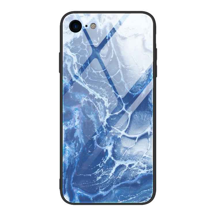 Marble Pattern Glass Protective Case, For iPhone 12 mini, For iPhone 12 Pro Max, For iPhone 11 Pro, For iPhone SE 2022 / SE 2020 / 8 / 7, For iPhone X