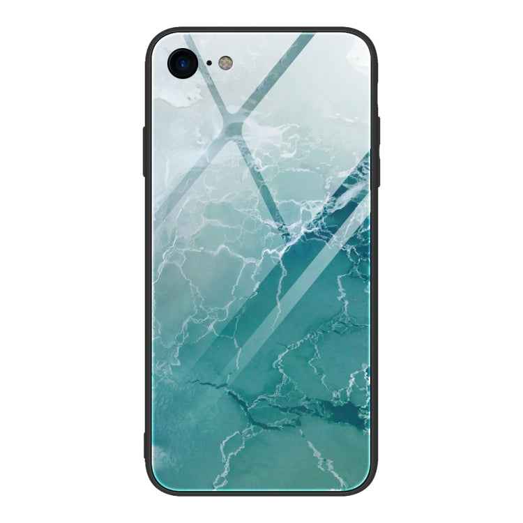 Marble Pattern Glass Protective Case, For iPhone 12 mini, For iPhone 12 Pro Max, For iPhone 11 Pro, For iPhone SE 2022 / SE 2020 / 8 / 7, For iPhone X