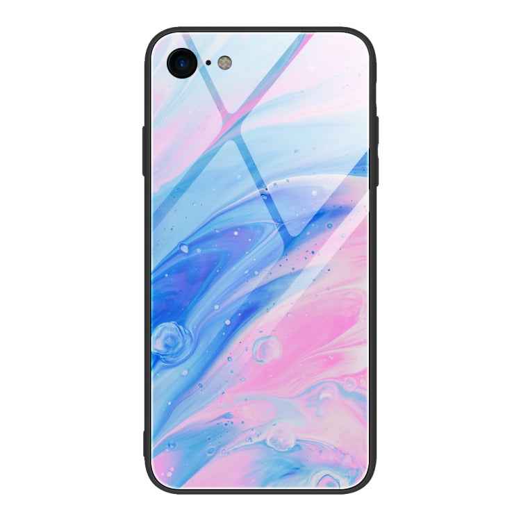 Marble Pattern Glass Protective Case, For iPhone 12 mini, For iPhone 12 Pro Max, For iPhone 11 Pro, For iPhone SE 2022 / SE 2020 / 8 / 7, For iPhone X