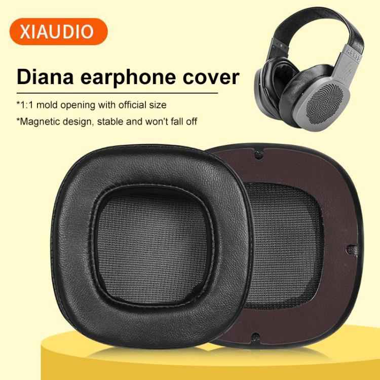 2pcs Magnetic Snap-on Lambskin Leather Earpads For Abyss Diana Phi / AB-1266