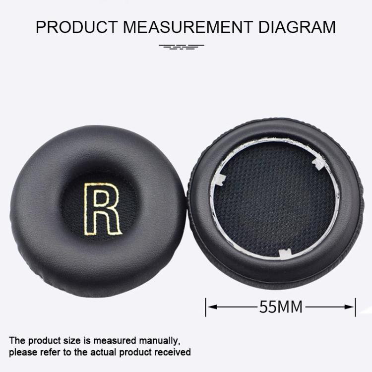 1 Pair Protein Leather Snap-on Type Earphone Covers, For Meizu HD50