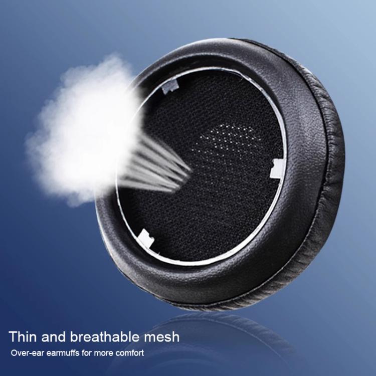1 Pair Protein Leather Snap-on Type Earphone Covers, For Meizu HD50