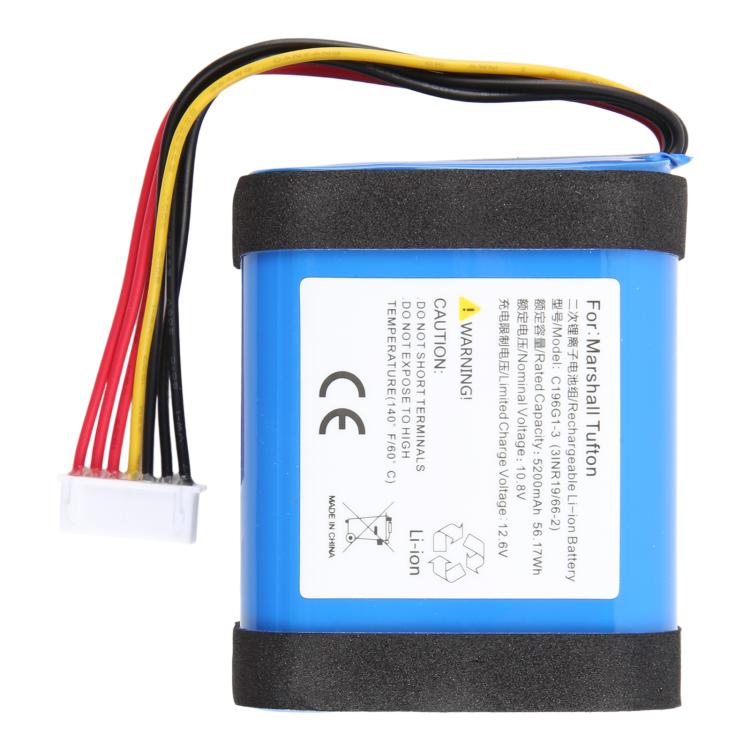 For Marshall Tufton C196G1-3 (3INR19/66-2) 10.8V 5200mAh Battery, For Marshall Tufton