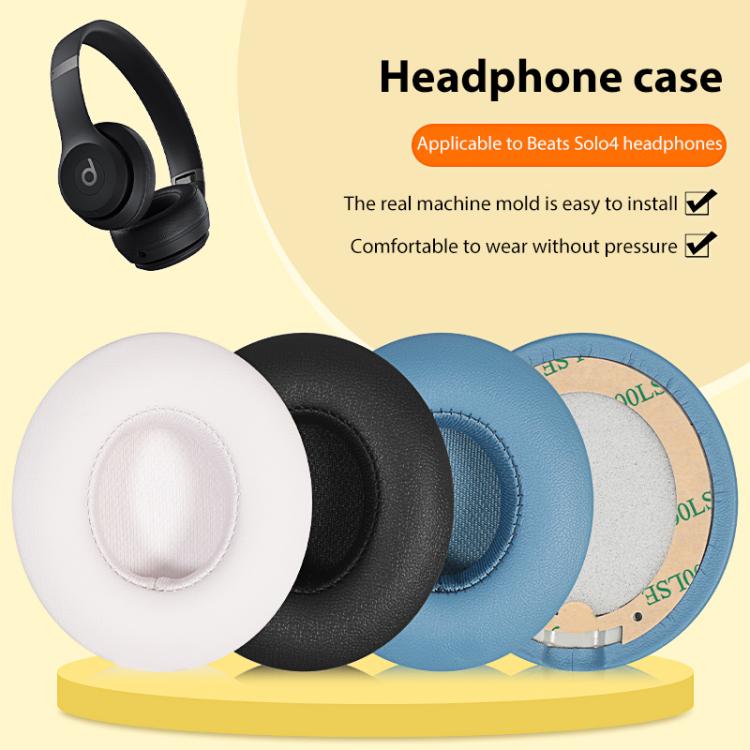 1 Pair Protein Leather Replacement Earpads For Beats Solo4, For Beats Solo4