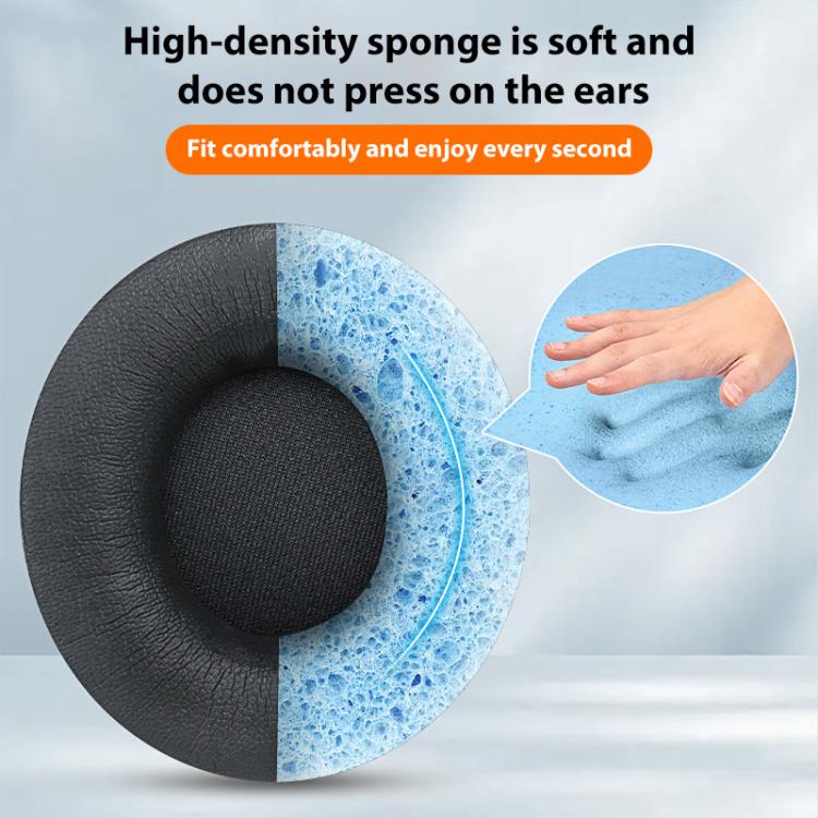 1 Pair Protein Leather Replacement Earpads For Beats Solo Pro, For Beats Solo Pro, For Beats Solo Pro(Light Blue), For Beats Solo Pro(Dark Blue)