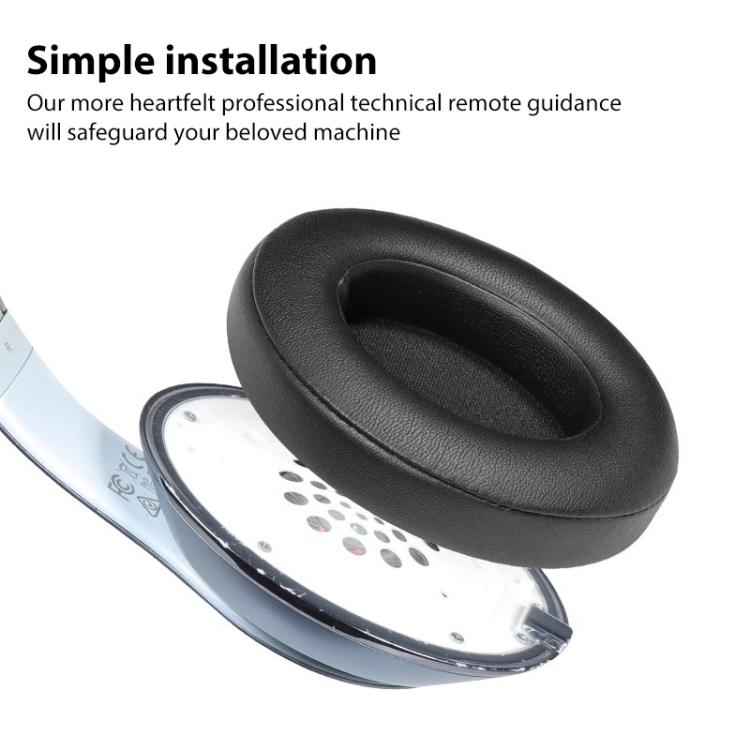 1 Pair Protein Leather Thickened 26mm Replacement Earpads For Beats Studio3 / 2