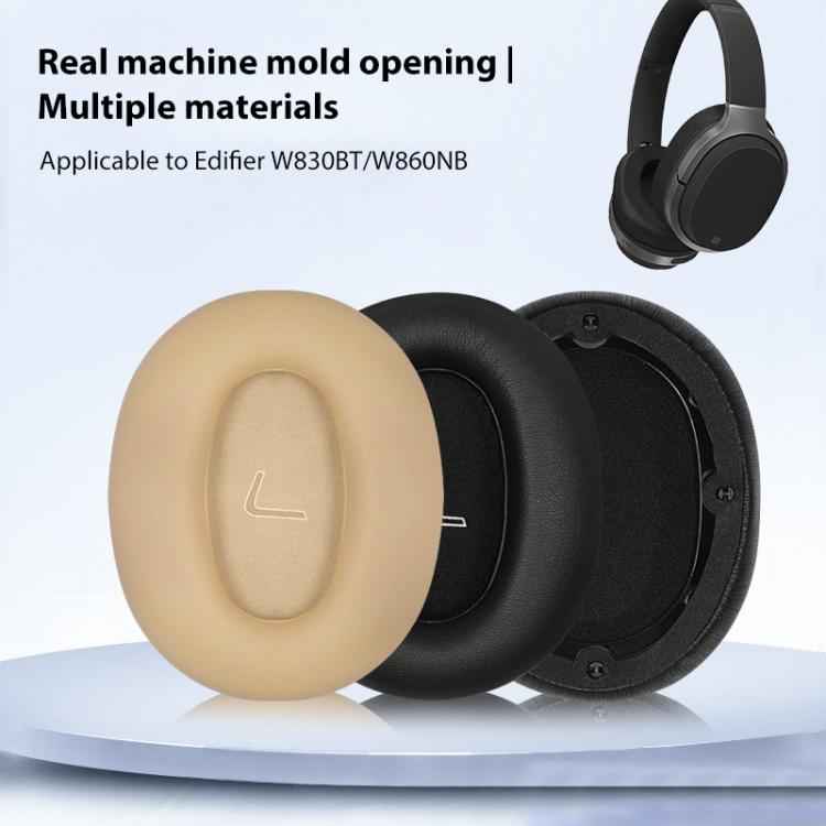 1 Pair Printing Protein Leather Replacement Earpads For EDIFIER W830BT / W860NB