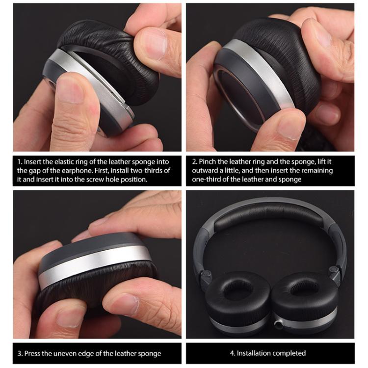 1 Pair Printing Protein Leather Replacement Earpads For EDIFIER W830BT / W860NB, Protein Leather For EDIFIER W830BT