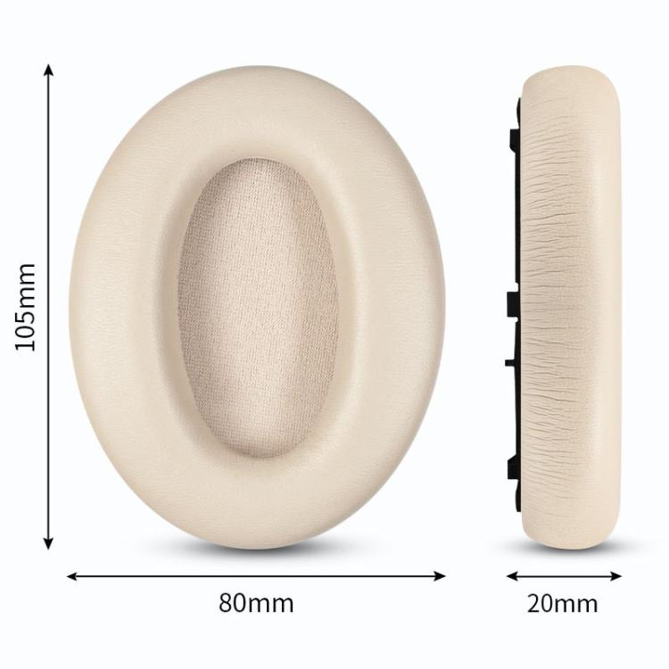 2pcs Protein Leather Replacement Earpads For EDIFIER MT6 Pro, For EDIFIER MT6 Pro(Champagne), For EDIFIER MT6 Pro, For EDIFIER MT6 Pro(Titanium)
