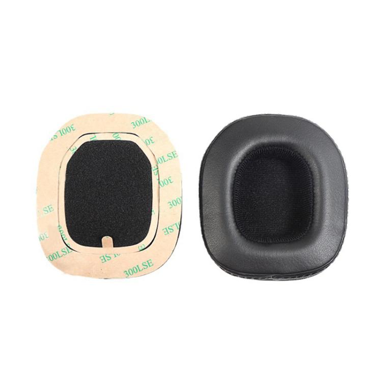 2pcs Self-adhesive Replacement Earpads For Logitech Astro A10 / A50, Protein Leather, Flannel Fabric