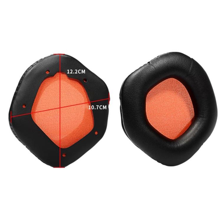 1 Pair Snap-on Replacement Earpads For ASUS ROG Strix7.1, Football Net Fabric, Protein Leather, Ice Silk Fabric