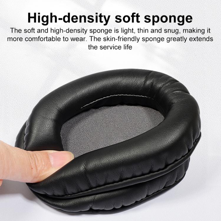 1 Pair Snap-on Replacement Earpads For ASUS Centurioner, Protein Leather, Net Fabric