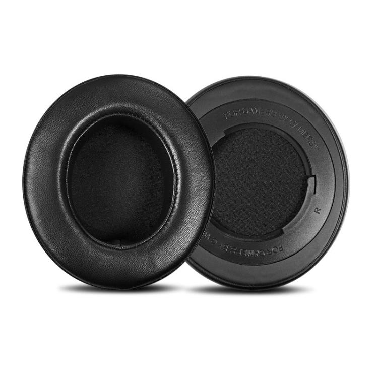 1 Pair Rotating Snap-on Replacement Earpads For Razer Kraken Pro V2, Protein Leather, Lambskin