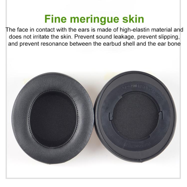1 Pair Rotating Snap-on Replacement Earpads For Razer Kraken Pro V2, Protein Leather, Lambskin