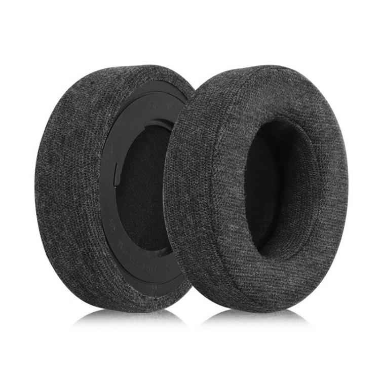1 Pair Rotating Snap-on Replacement Earpads For Razer Kraken Pro V2, Protein Leather Ice Silk Fabric, Cotton Fabric