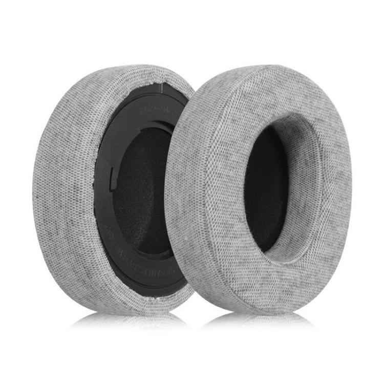 1 Pair Rotating Snap-on Replacement Earpads For Razer Kraken Pro V2, Protein Leather Ice Silk Fabric, Cotton Fabric