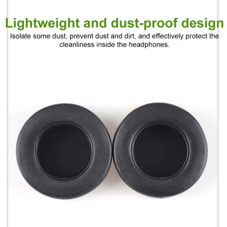 1 Pair Rotating Snap-on Replacement Earpads For Razer Kraken Pro V2, Protein Leather Ice Silk Fabric, Cotton Fabric