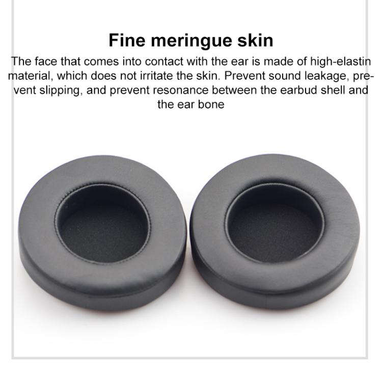 1 Pair Push Snap-on Replacement Earpads For Razer ManOWar 7.1, Lambskin, Protein Leather Ice Silk Fabric, Protein Leather