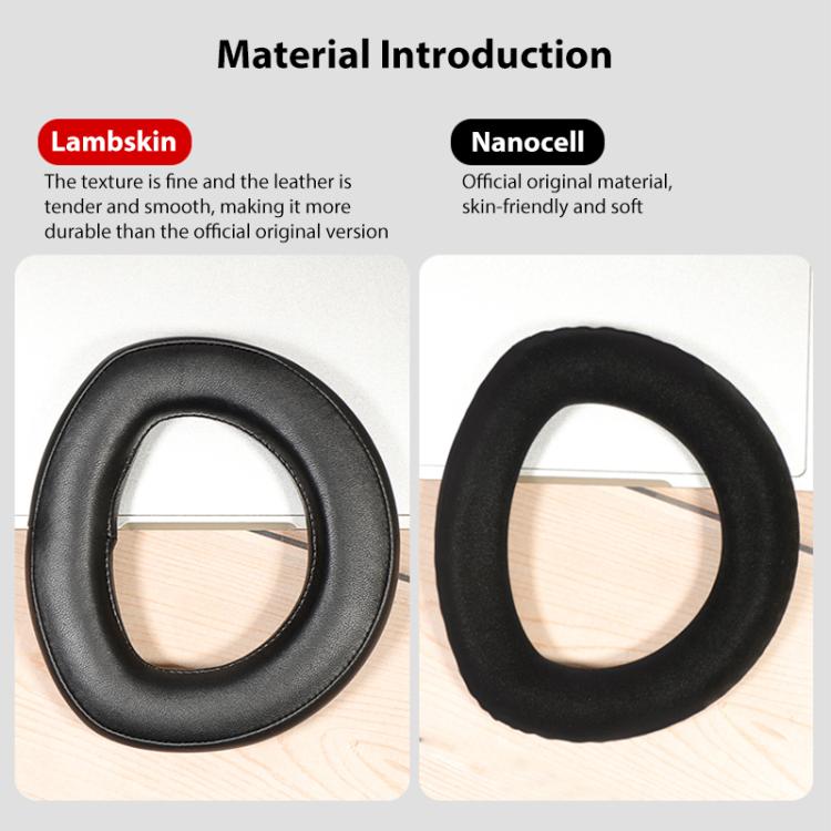 1 Pair Snap-on Replacement Earpads For Sennheiser HD800 / HD800S, Splicing Nano, Splicing ??Protein Leather, Flannel Stitching, Lambskin Stitching, Lambskin + Flannel Stitching, Lambskin Perforated Stitching