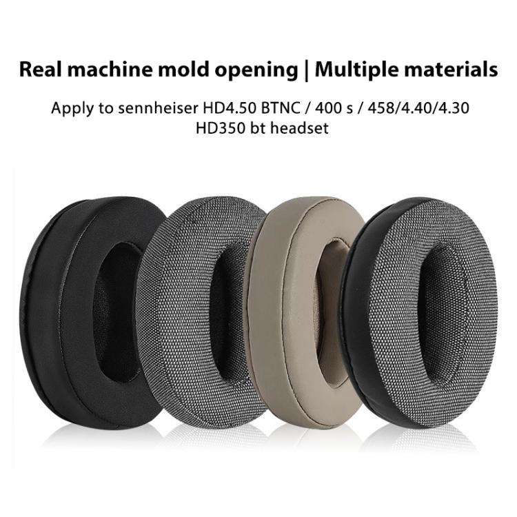 2pcs Insert Replacement Earpads For Sennheiser HD4.30 / HD350BT / HD400s / HD420s / HD458BT / HD300 / HD4.50 / HD4.40BT, Protein Leather Black, Protein Leather White, Protein Leather Apricot, Sackcloth Grey, Protein Leather + Sackcloth, Mesh Black     ...