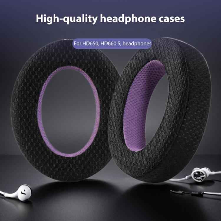 2pcs Snap-on Weaving Mesh Replacement Earpads For Sennheiser HD650 / HD660 S / HD600 / HD6XX / HD58X / HD580 / HD565 / HD545 / HD535