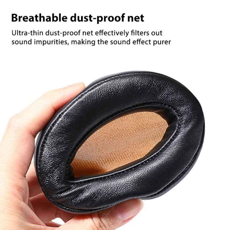 2pcs Insert Protein Leather Ice Silk Cloth Replacement Earpads For Sennheiser MOMENTUM 2.0