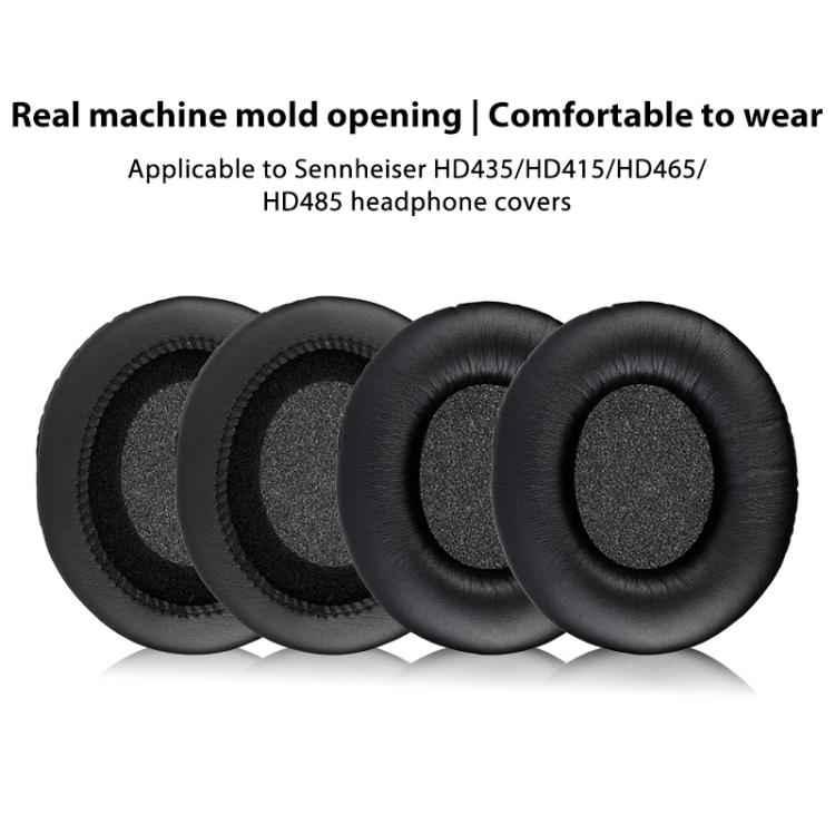 2pcs Insert Protein Leather Replacement Earpads For Sennheiser HD435 / HD415 / HD465 / HD485