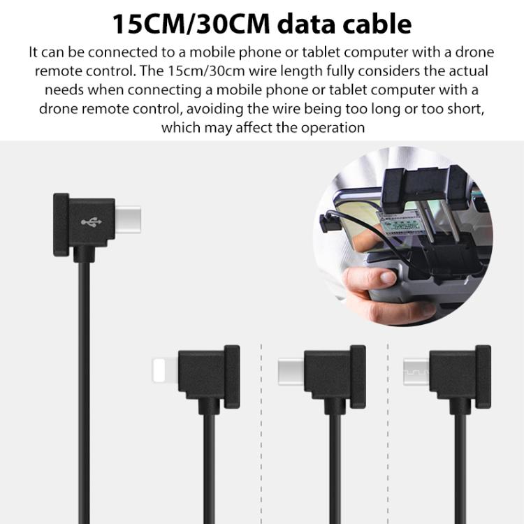 BRDRC Converting Data Cable for DJI Mini 4 Pro / Mavic 3 / Air 2 / Air 2S, 15cm Type-C to Type-C, 15cm Type-C to Android, 15cm Type-C to 8 Pin, 30cm Type-C to Type-C, 30cm Type-C to Android, 30cm Type-C to 8 Pin, 30cm Type-C to Type-C + Holder         ...