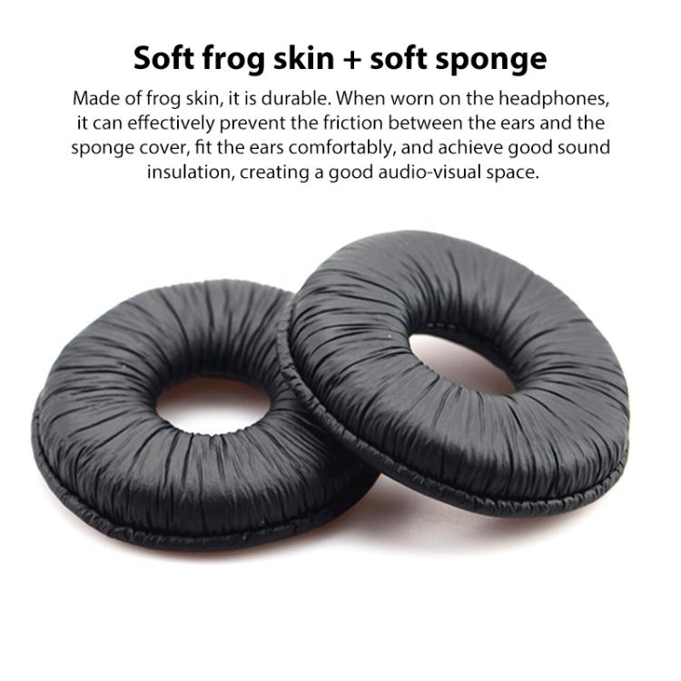 2pcs Insert Replacement Earpads For Panasonic RP-DJ1200 / RP-DJ1205 / RP-DJ1210, Protein Leather For Panasonic RP-DJ1200, Frog Leather For Panasonic RP-DJ1200