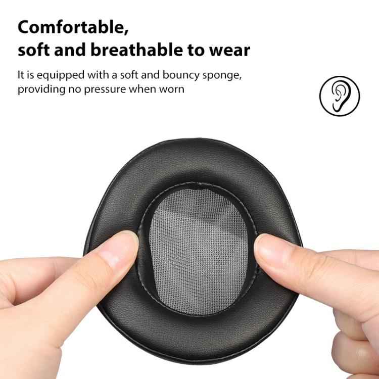 2pcs Snap-on Protein Leather Replacement Earpads For Panasonic RP-HD10 / RP-HD10E