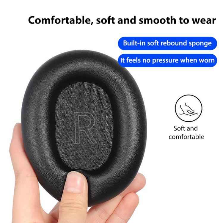 1 Pair Snap-on Protein Leather Replacement Earpads For Panasonic AH-A800