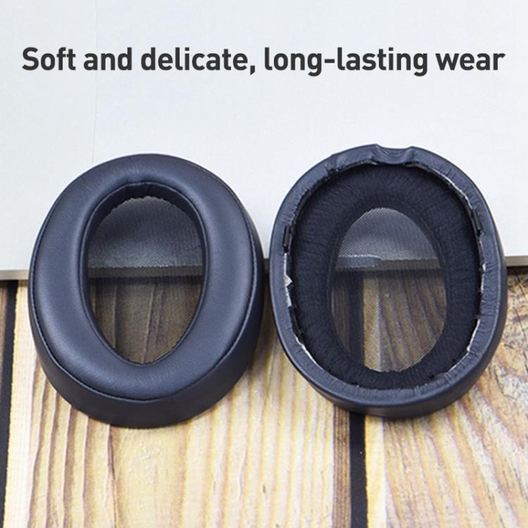 1 Pair Protein Leather Earphone Replacement Earpads Pads For Sony MDR-100A / MDR-100AAP / DR-H600A