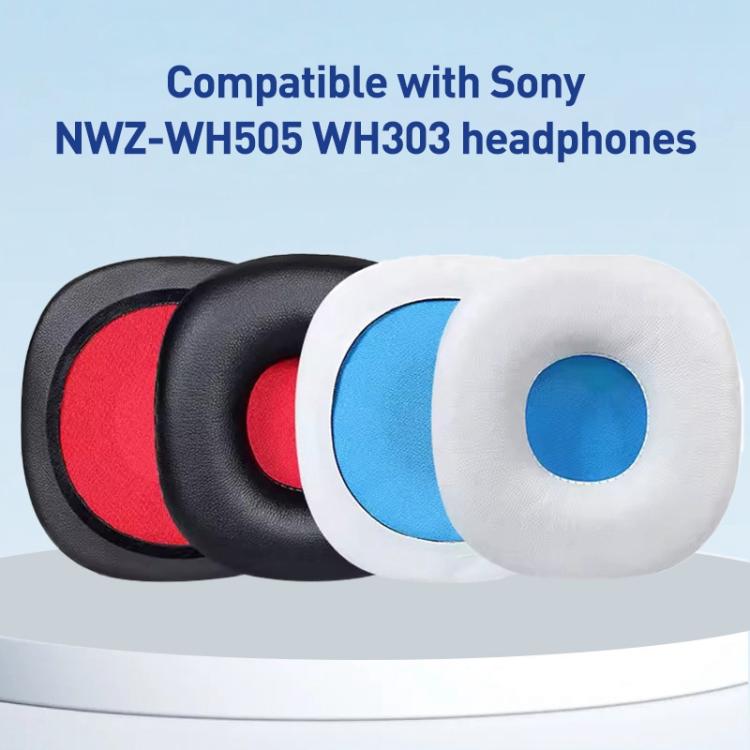 2pcs Protein Leather Earphone Replacement Earpads Pads For Sony NWZ-WH505 / NWZ-WH303