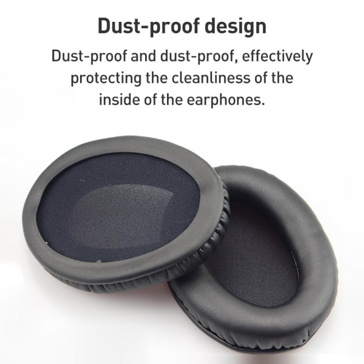 1 Pair Protein Leather Splicing LR Print Earphone Replacement Earpads Pads For HyperX Cloud 1 / I / 2 / II / 3