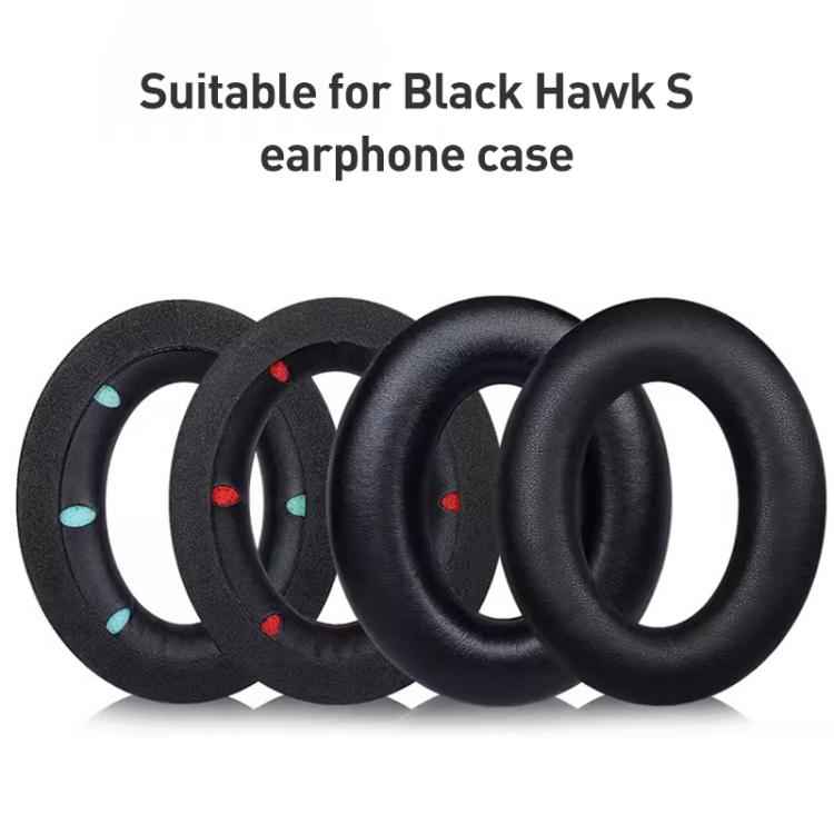 2pcs Protein Leather Flannel Splicing Earphone Replacement Earpads Pads For HyperX Revolver S