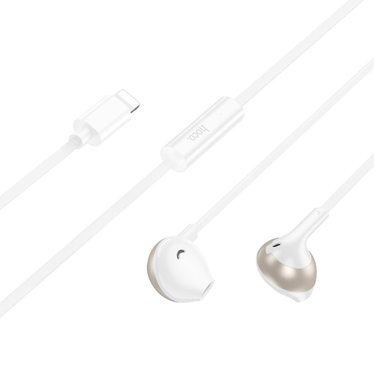 hoco M115 8 Pin Sagacious Universal Earphones with Microphone, hoco M115 8 Pin