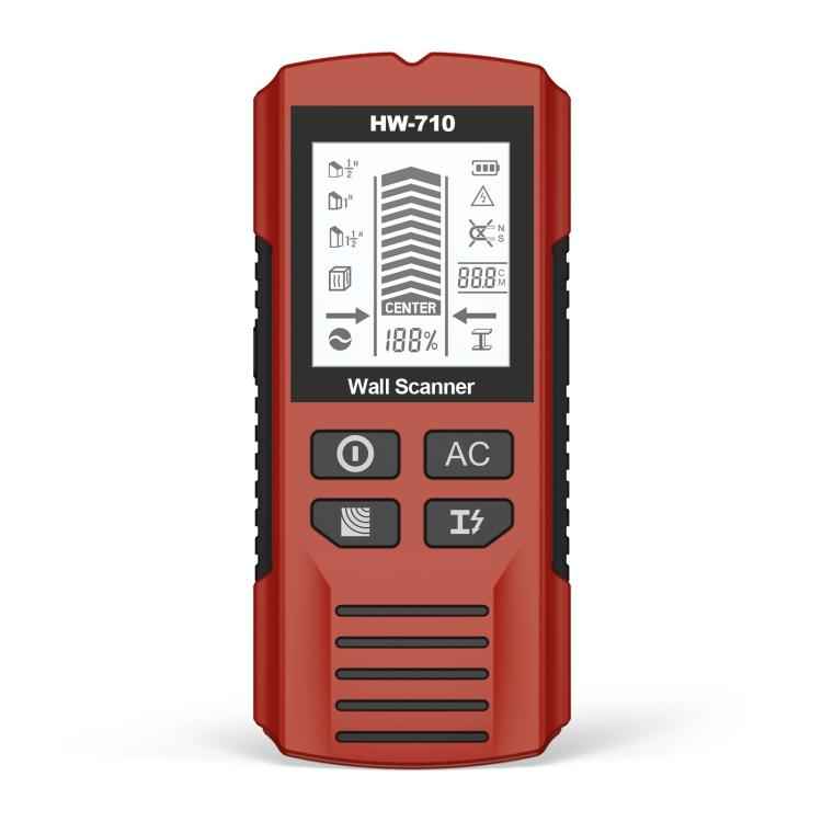 HW-710 5-in-1 Wall Scanner Metal Detector Stud Finder Measuring Instrument