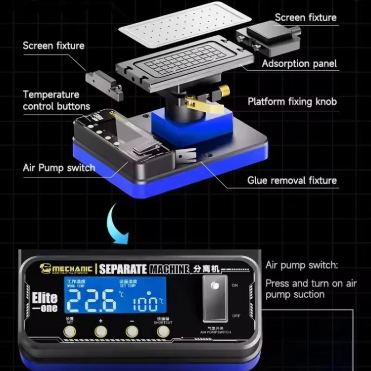 Mechanic Elite One 360 Rotating Screen Separate Machine Built-in Vacuum Pump