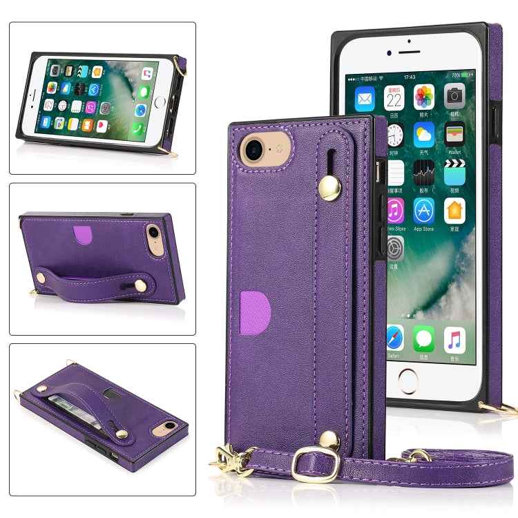 Wrist Strap PU+TPU Shockproof Protective Case with Crossbody Lanyard & Holder & Card Slot, For iPhone 6, For iPhone 7 / 8 / SE 2020, For iPhone 6 Plus, For iPhone 8 Plus / 7 Plus, For iPhone XS / X, For iPhone XR, For iPhone XS Max, For iPhone 11      ...