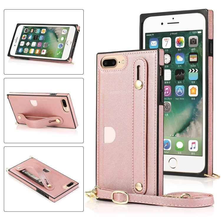 Wrist Strap PU+TPU Shockproof Protective Case with Crossbody Lanyard & Holder & Card Slot, For iPhone 6, For iPhone 7 / 8 / SE 2020, For iPhone 6 Plus, For iPhone 8 Plus / 7 Plus, For iPhone XS / X, For iPhone XR, For iPhone XS Max, For iPhone 11      ...