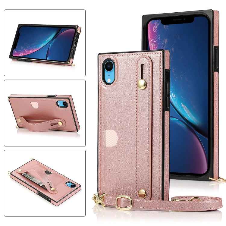 Wrist Strap PU+TPU Shockproof Protective Case with Crossbody Lanyard & Holder & Card Slot, For iPhone 6, For iPhone 7 / 8 / SE 2020, For iPhone 6 Plus, For iPhone 8 Plus / 7 Plus, For iPhone XS / X, For iPhone XR, For iPhone XS Max, For iPhone 11      ...