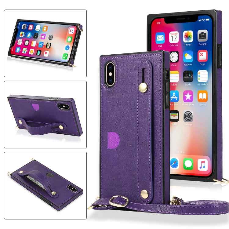 Wrist Strap PU+TPU Shockproof Protective Case with Crossbody Lanyard & Holder & Card Slot, For iPhone 6, For iPhone 7 / 8 / SE 2020, For iPhone 6 Plus, For iPhone 8 Plus / 7 Plus, For iPhone XS / X, For iPhone XR, For iPhone XS Max, For iPhone 11      ...