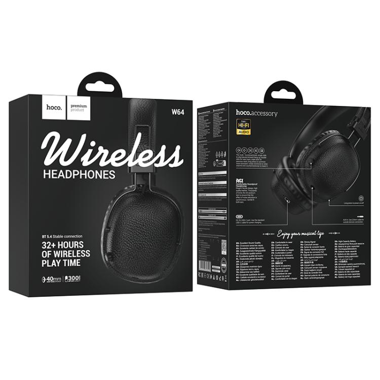 hoco W64 Earl II Wireless Bluetooth Headphones, W64