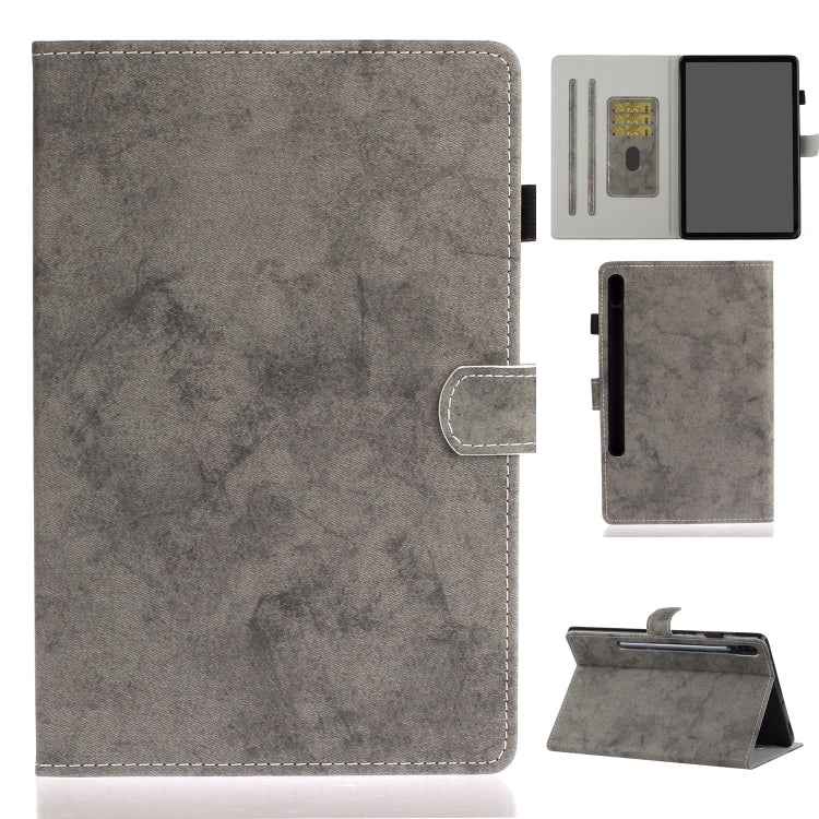 Marble Style Cloth Texture Leather Case with Bracket & Card Slot & Pen Slot & Anti Skid Strip, For Samsung Galaxy Tab A7 (2020) T500, For Samsung Galaxy Tab S8 / Galaxy Tab S7 11.0 T870, For iPad Air 2020 10.9