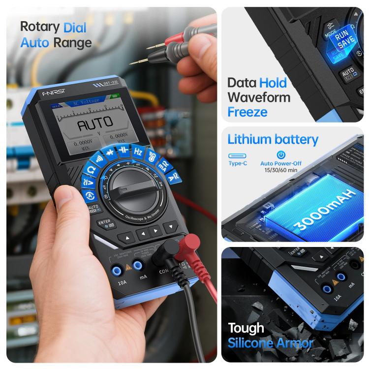 FNIRSI DST210 3 in 1 Digital Multimeter Oscilloscope, DST210
