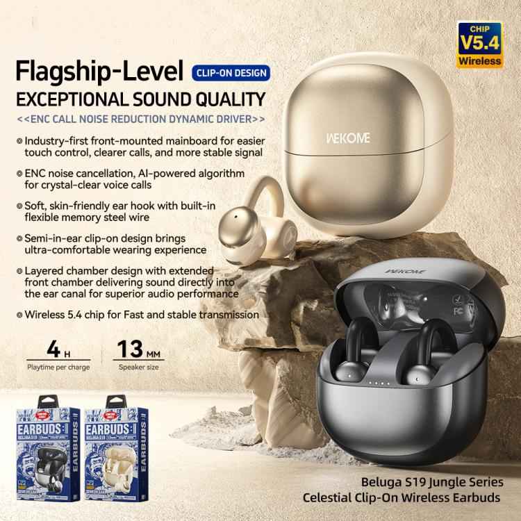 WK Beluga S19 Jungle Series Celestial Clip-On Wireless Earbuds