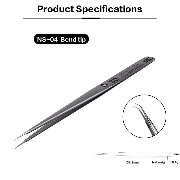 i2C NS Series Super Alloy High Precision Stainless Steel Super Hard Extra Tip Flying Wire Tweezers
