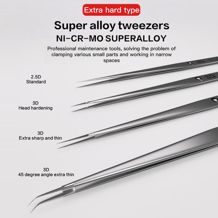i2C NS Series Super Alloy High Precision Stainless Steel Super Hard Extra Tip Flying Wire Tweezers