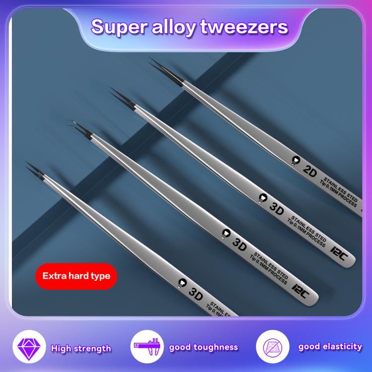 i2C NS Series Super Alloy High Precision Stainless Steel Super Hard Extra Tip Flying Wire Tweezers